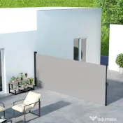 Outsunny Paravan Lateral Retractabil 400x180 cm Gri 