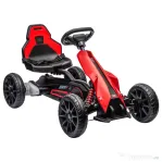HOMCOM Go-Kart Electric pentru Copii 3-8 Ani, 3-5 km/h, Roșu