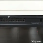 HOMCOM Șemineu Electric cu Flacără în 12 Culori și 5 Niveluri de Luminozitate, cu Telecomandă și Timer, 98x25x80 cm, Alb și Negru