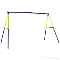 AIYAPLAY Structură pentru leagăn de grădină pentru copii cu vârsta între 3-8 ani, din oțel, 4 cârlige, 260x160x178 cm, albastru 