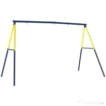 AIYAPLAY Structură pentru leagăn de grădină pentru copii cu vârsta între 3-8 ani, din oțel, 4 cârlige, 260x160x178 cm, albastru