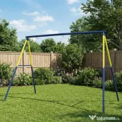 AIYAPLAY Structură pentru leagăn de grădină pentru copii cu vârsta între 3-8 ani, din oțel, 4 cârlige, 260x160x178 cm, albastru 