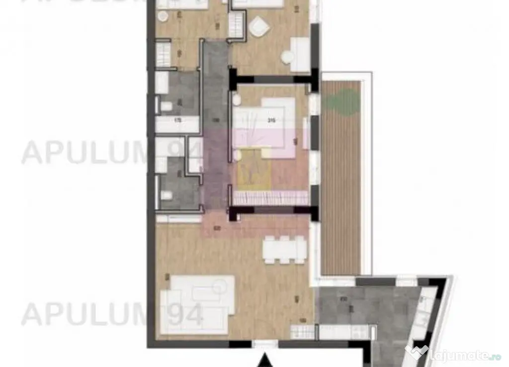Apartament 4 camere, 104 mp + terasă 16 mp | Cartierul A...