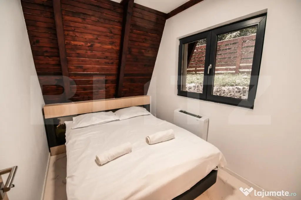 Cabana A-Frame, 195 mp utili, 600 mp teren, Saună & Ciubăr