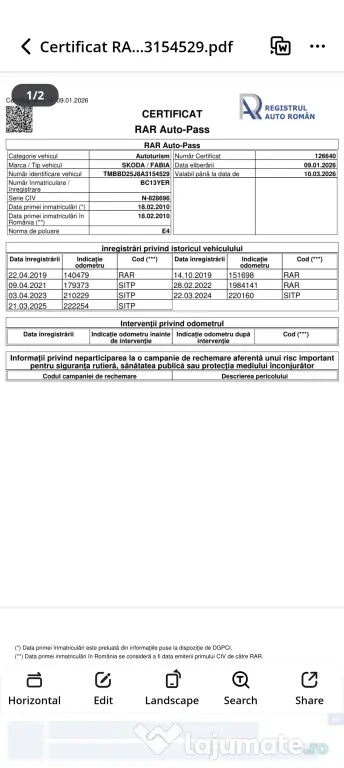 Skoda Fabia 2 1.6i Euro GPL