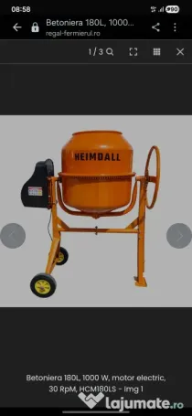 Betoniera 180 l noua
