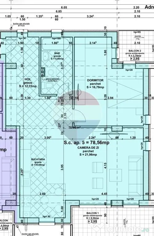 Apartament cu 2 camere într-un ansamblu rezidențial nou...