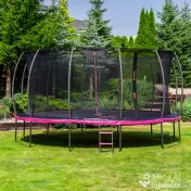 Trambulină de grădină, Uriasa 16FT - 488 cm, negru cu roz 