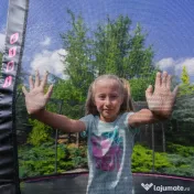 Trambulină de grădină, Uriasa 16FT - 488 cm, negru cu roz 