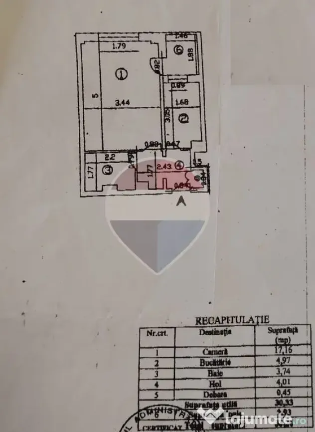 Garsoniera spatioasa si renovata in Rahova