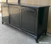 Servanta Vintage cu 3 usi Stil Rococo; Bufet cu rafturi si sertar; Credenta