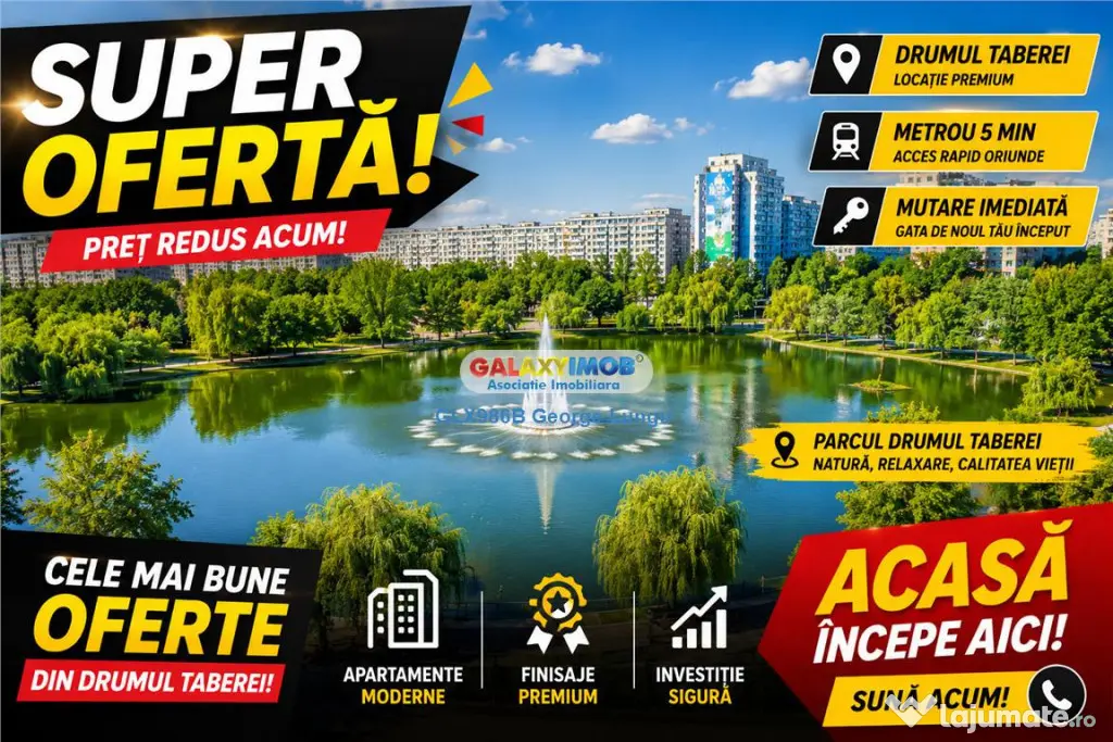 Apartament 2 camere Drumul Taberei zona Azzurro