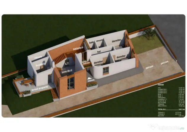 Casă Individuală pe Un Nivel | 172.5 mp Utili | Teren 1.46