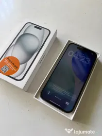 Iphone 15 100% baterie, garantie 2 ani
