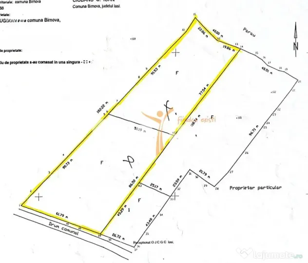 Teren intravilan 8000mp, Comuna Bârnova Iași - Pietraria (Iasi)