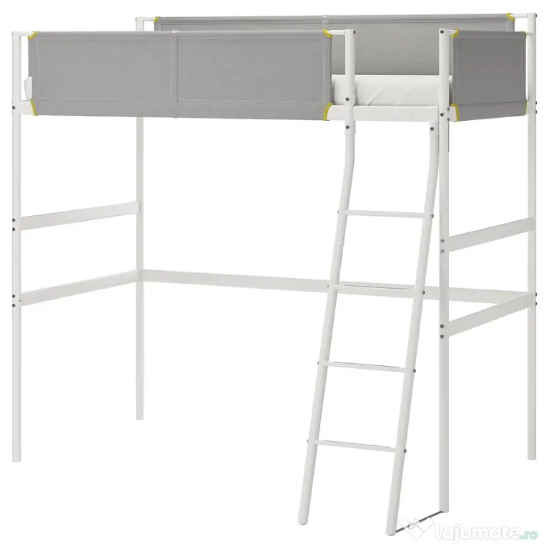 Pat supraetajat cu saltea, IKEA, folosit