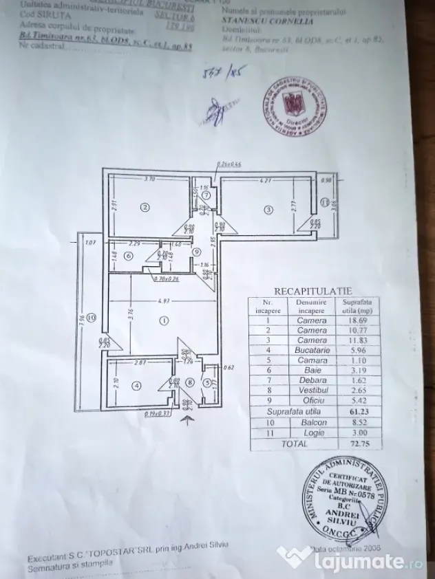 Apartament cu 3 camere situat pe Bd. Timisoara în blocul OD8