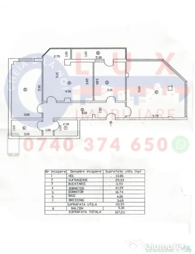 ID 3677 EXCLUSIVITATE | 3 CAMERE | 107,23 MP TOTALI | STR. 1848