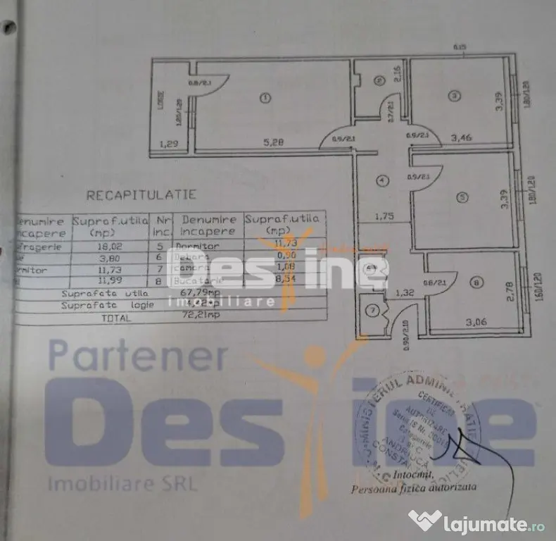 Apartament 3 camere Decomandat, 72 mp, Zona MIRCEA CEL BA... - Iasi (Iasi)