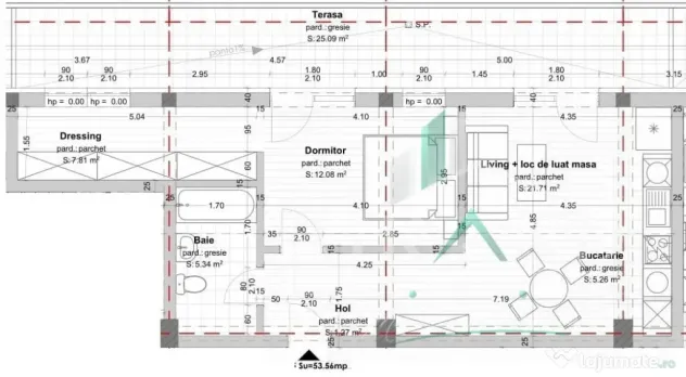 Ap 2 camere+dressing+terasă 25 mp | Parcare subterană | D?