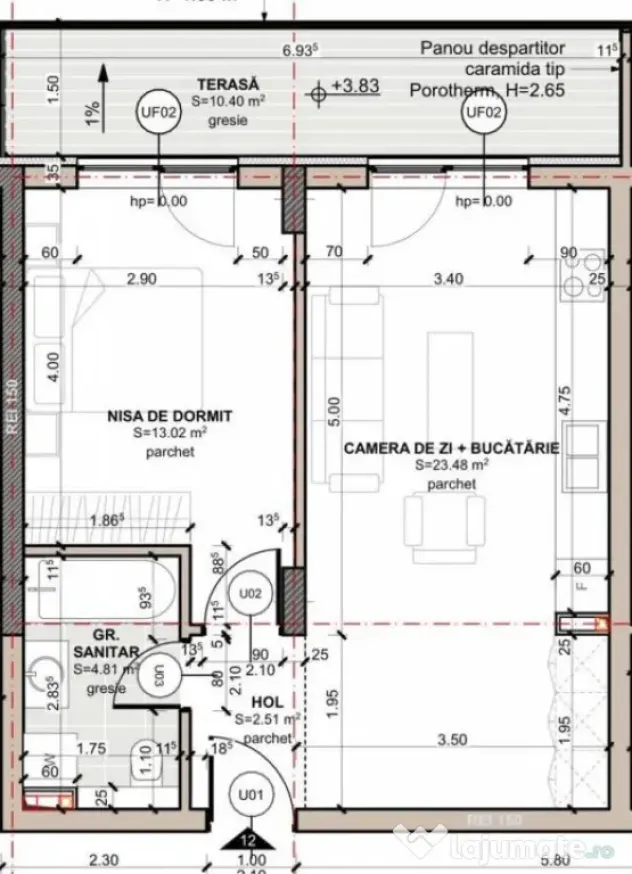 Apartament 2 camere + parcare subterana inclusa - Floresti (Cluj)