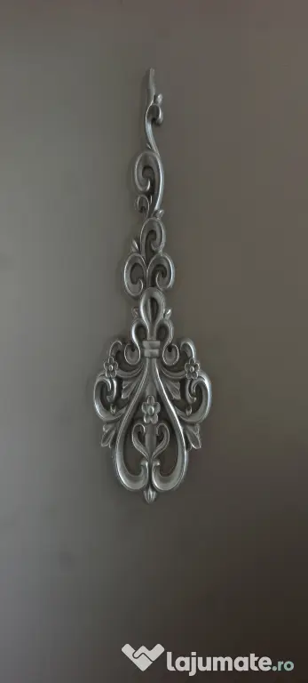 Vând set mobilier dormitor König - lemn sculptat - culoare Platină