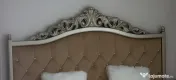 Vând set mobilier dormitor König - lemn sculptat - culoare Platină 
