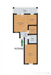 Apartament modern cu 2 camere si balcon la etajul 2 in Selim 