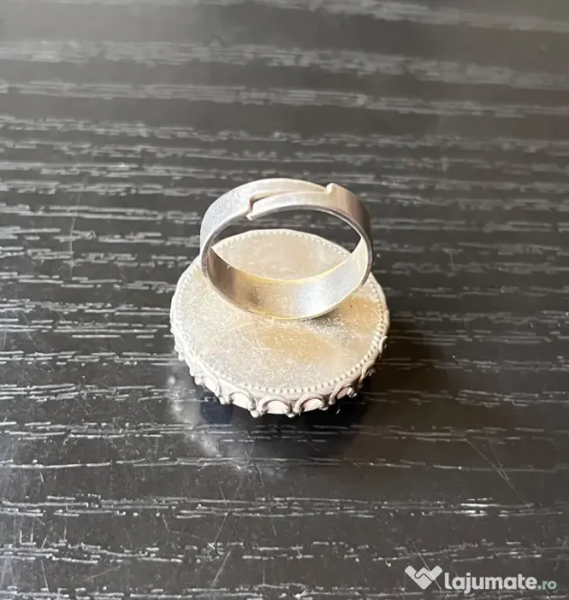 Inel Etnic Turcesc, Model Lalea Otomană, Ceramică și Metal Neferos, Reglabil