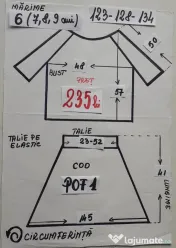 Costum popular pentru copii 8-9-10 ani, 235 lei