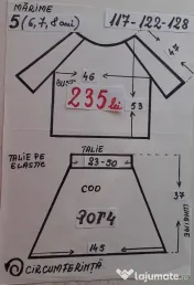 Costum popular pentru copii 8-9-10 ani, 235 lei