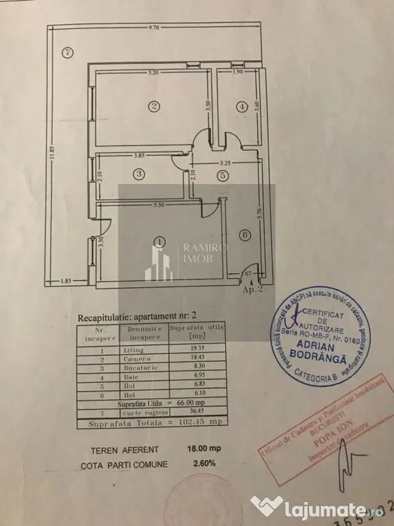 Apartament 2 camere decomandat 102mp Gorjului/Pacii