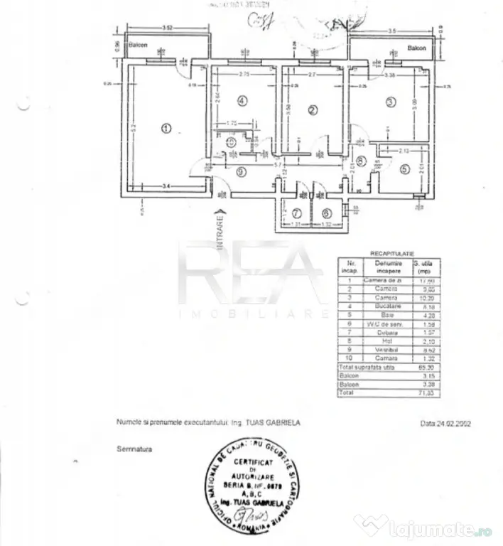 3 camere decomandat, 71,83 mp, centrală proprie, Piața Mun - Bucuresti (Bucuresti-Ilfov)