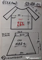 Costum popular pentru copii 4-5-6-7-8-9 ani, 265 lei 