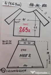 Costum popular pentru copii 4-5-6-7-8-9 ani, 265 lei 