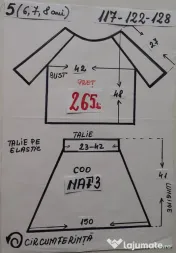 Costum popular pentru copii 4-5-6-7-8-9 ani, 265 lei 