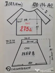 Costum popular pentru copii 8-9-10-11-12-13 ani,275 lei 