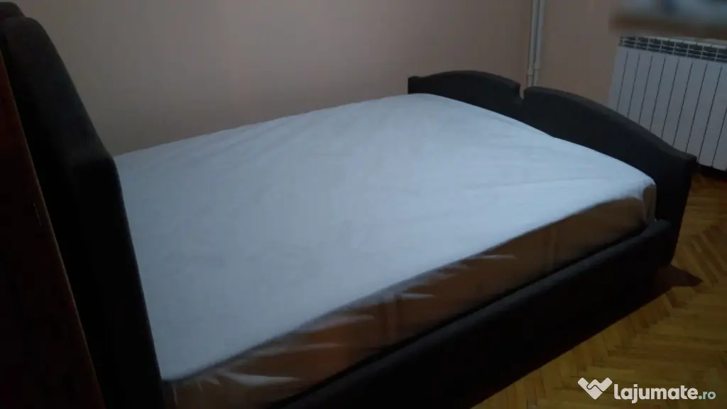 Vând pat matrimonial 160x200 cm + saltea super-ortopedica - 500 lei