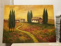 Tablou panza peisaj rural