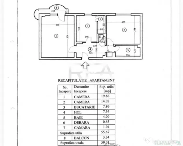 2 camere- Decomandat- 59 mp- Trafic Greu/Liberty mall - Bucuresti (Bucuresti-Ilfov)