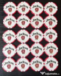 Set 20 Jetoane Poker Jim Beam – Ediție de Colecție Aniversară (1995)