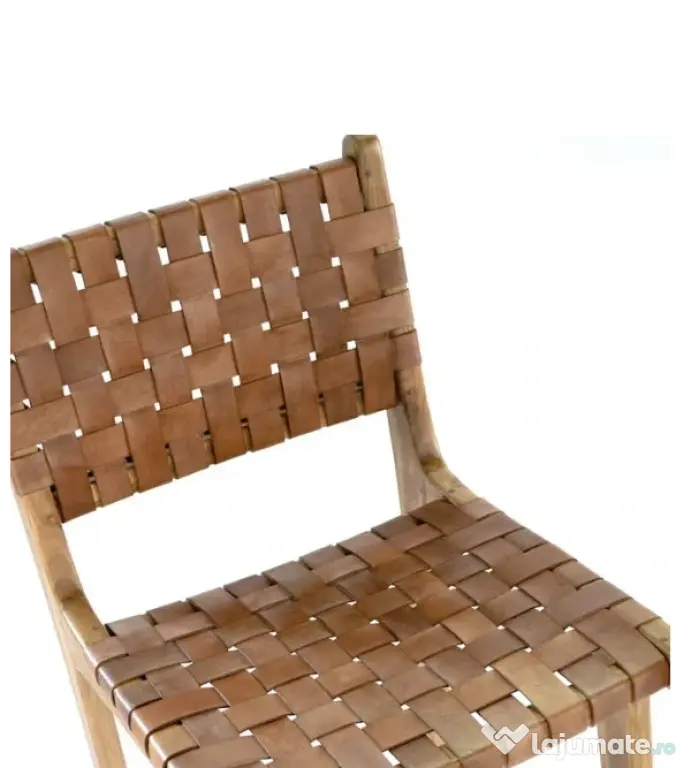 Scaun de Bar cu Piele Naturala