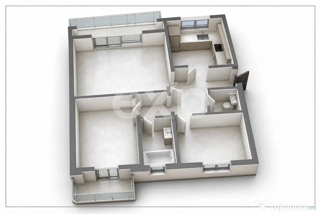 Apartament 3 camere | 2 băi | complet renovat | Buziaș - Buzias (Timis)