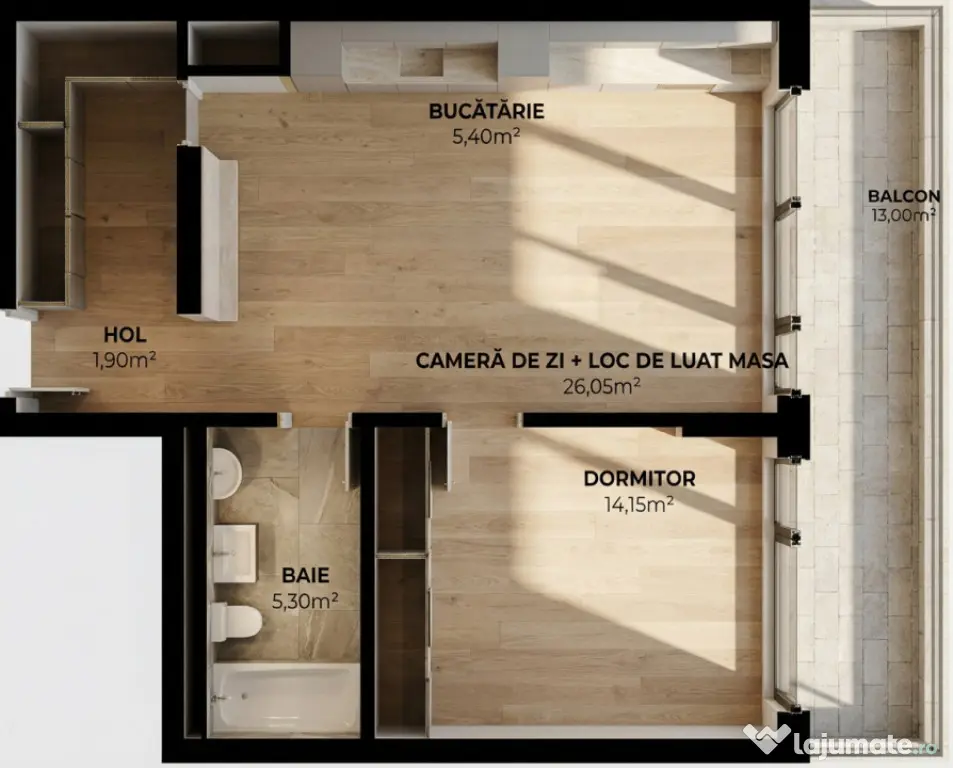 OPORTUNITATE! Ansamblu NZEB! 2 Camere si terasa, Dambul-Rotu - Cluj-Napoca (Cluj)