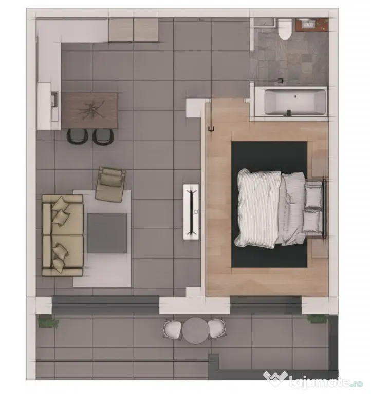 Apartament 2 camere, 50,42mp, ansamblu NZEB, zona Terra - Floresti (Cluj)
