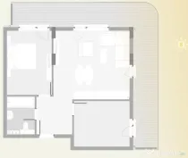Apartament 2 camere, semifinisate, 55.5 mp, Zona Eroilor