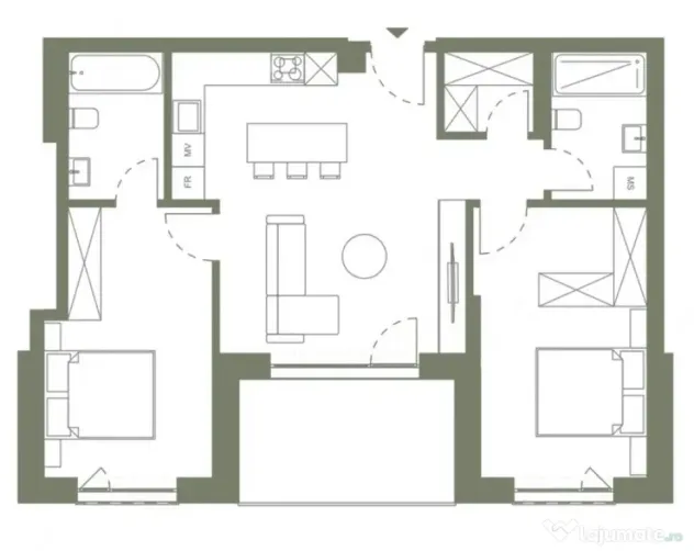 Apartament 3 camere 68.8 mp si logie 9.3 mp in Hexagon - Cluj-Napoca (Cluj)