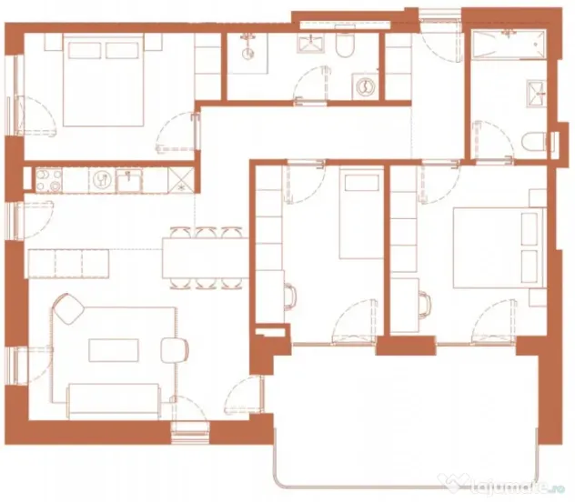 Apartament 4 camere 86.2 mp si logie 18.1 mp in Hexagon - Cluj-Napoca (Cluj)