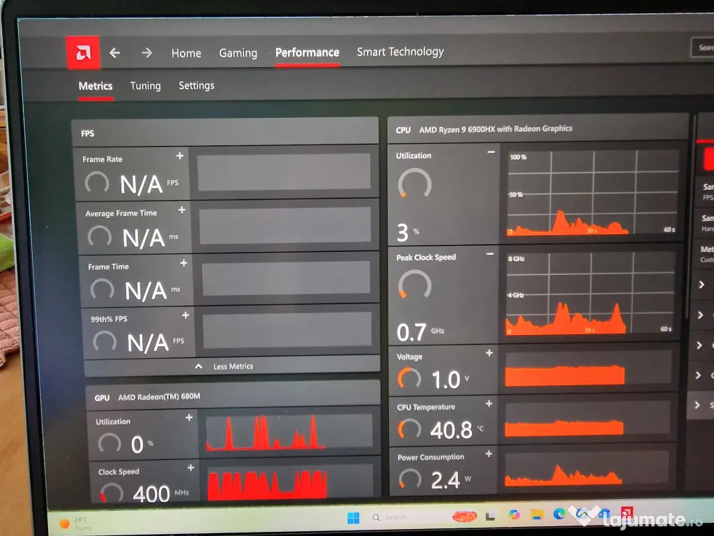 Laptop N-one AMD Ryzen 9 6900HX 8-Nuclei (Până la 4.9 GHz), 32GB DDR5+1TB SSD