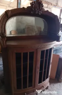 Vitrina bufet cu oglinda stil neobaroc 200x120x40 anii 1920-1940 